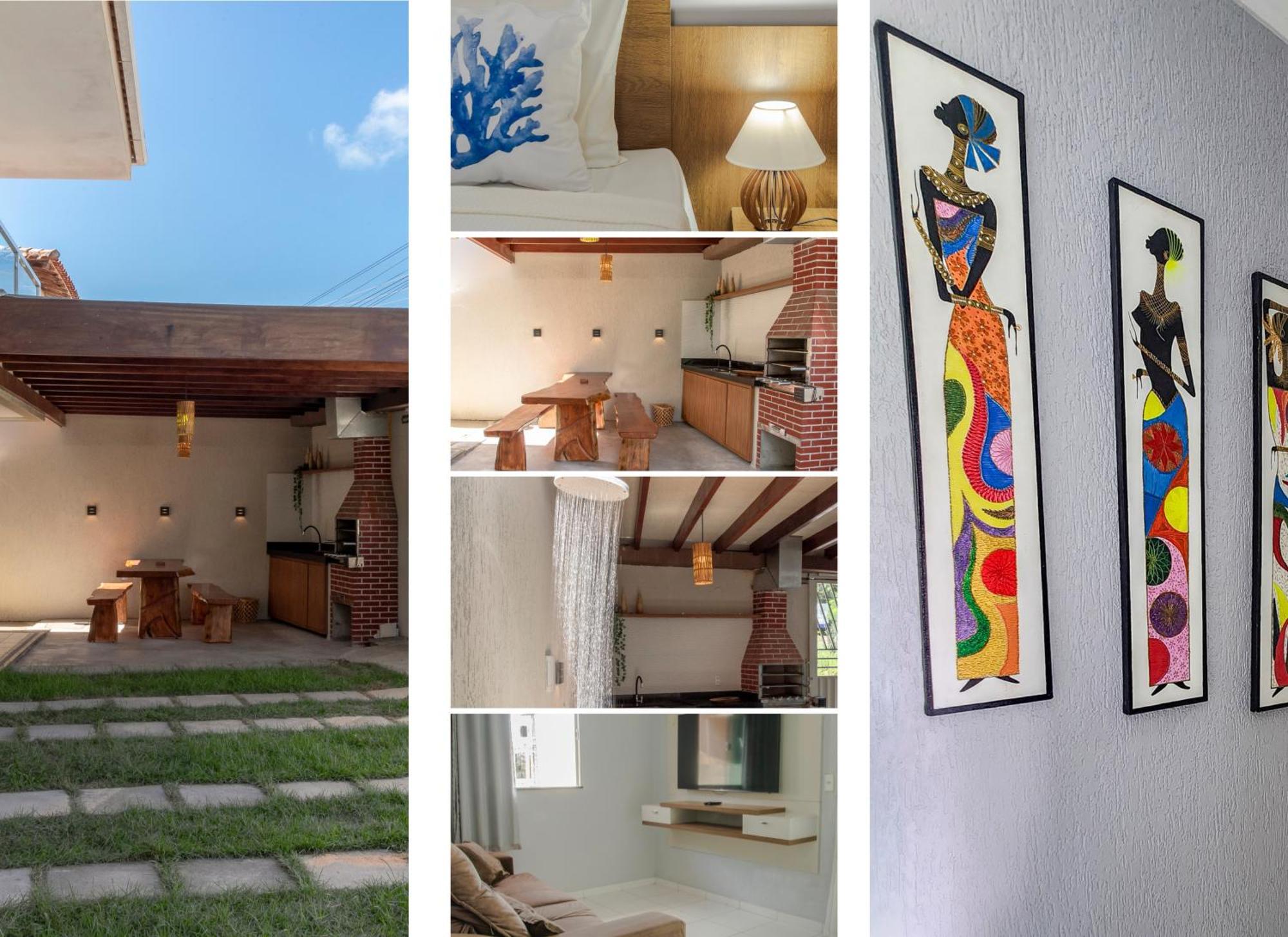 500M Praia De Taperapuan; 2 Quartos; Wifi 300Mbs; 2 Pavimento; Churrasqueira; Chuveirao; Estacionamento Gratuito 1 Carro